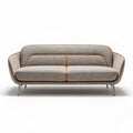 Sofa z szarym obiciem materiałowym 180 x 85 x 75cm na metalowych nogach