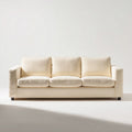 Sofa trzyosobowa w kolorze szarym o wymiarach 200 x 90 x 80 cm z drewna i materiału tekstylnego